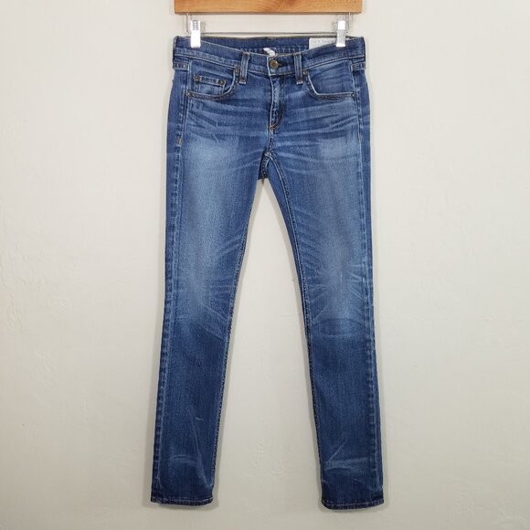 Rag & Bone THE DRE Skinny Jeans Blue Size 24 - Picture 1 of 10